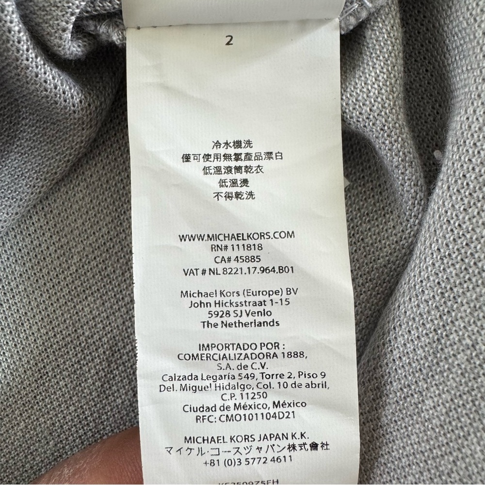 Michael Kors Men Grey Polo Shirt Size XL - Picture 5 of 5